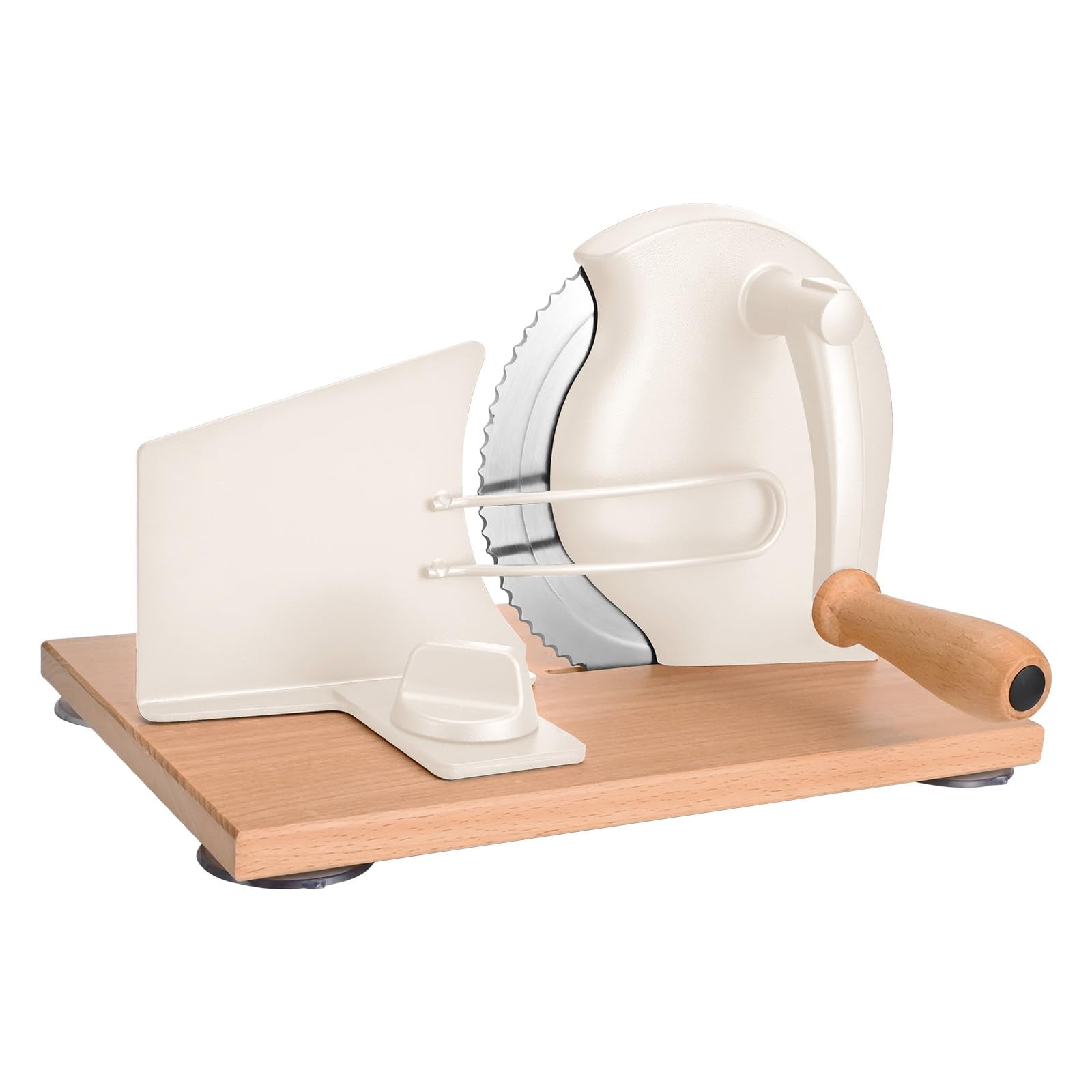 Cortadora De Pan Manual Sowkipe Con Grosor Ajustable, Color Blanco