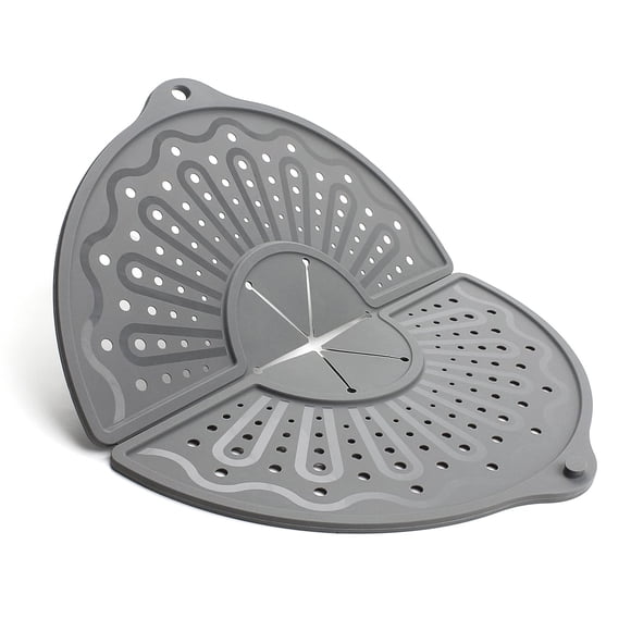 Pantalla antisalpicaduras de silicona BIGOWL para sartén de 10 a 12 pulgadas, color gris
