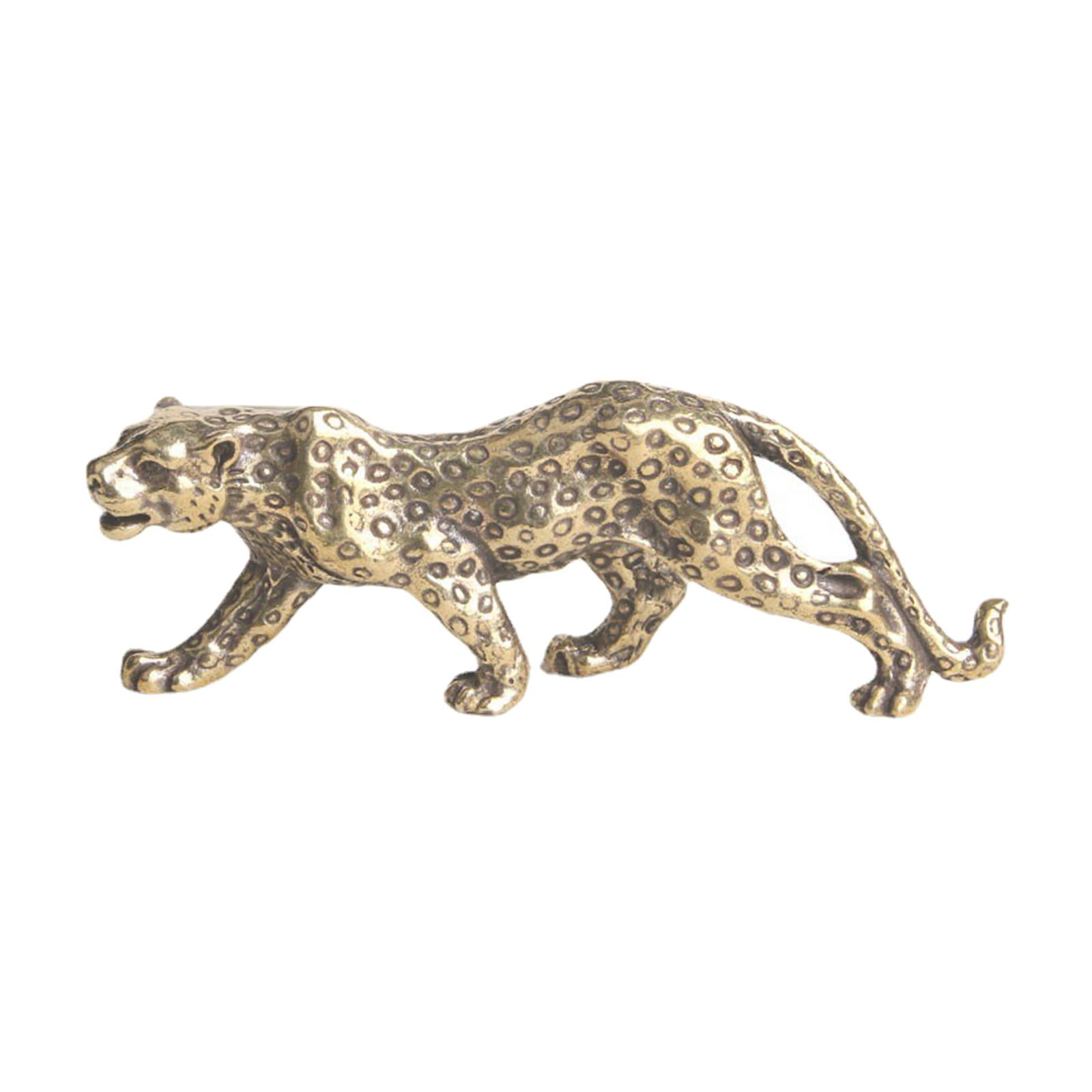 Magideal - Estatua De Leopardo, Figuritas De , Modelo De Cobre, Adornos, Escultura De Animales Para El Hogar, Oficina, Muebles, Decoraciones De Café De M