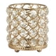 thumbnail image 3 of Candelero De Cristal Cena De Banquete De Boda Pote De Pluma Para Pincel De Maquillaje Dorado, 3 of 4
