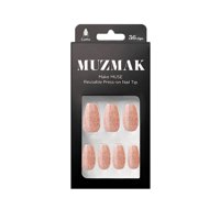 Muzmak - - Uñas Press On Champagne Rose Coffin 36 U.