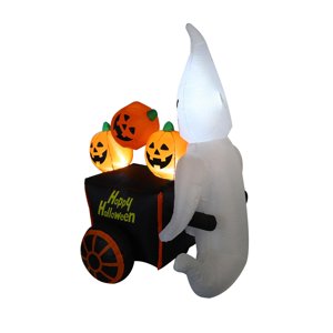 Magideal - Fantasma Inflable De Halloween De 120 X 120 X 180 Cm, Versátil, Con Iluminación Led Integrada, Decoración Para Exteriores, Suministros Para Jardín Y C