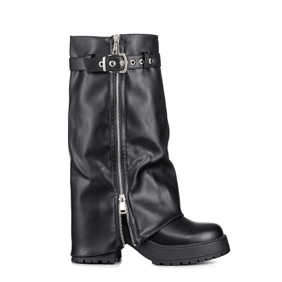 Botas Largas Mujer De Moda Eco Cuero Vintage Weide CZY603