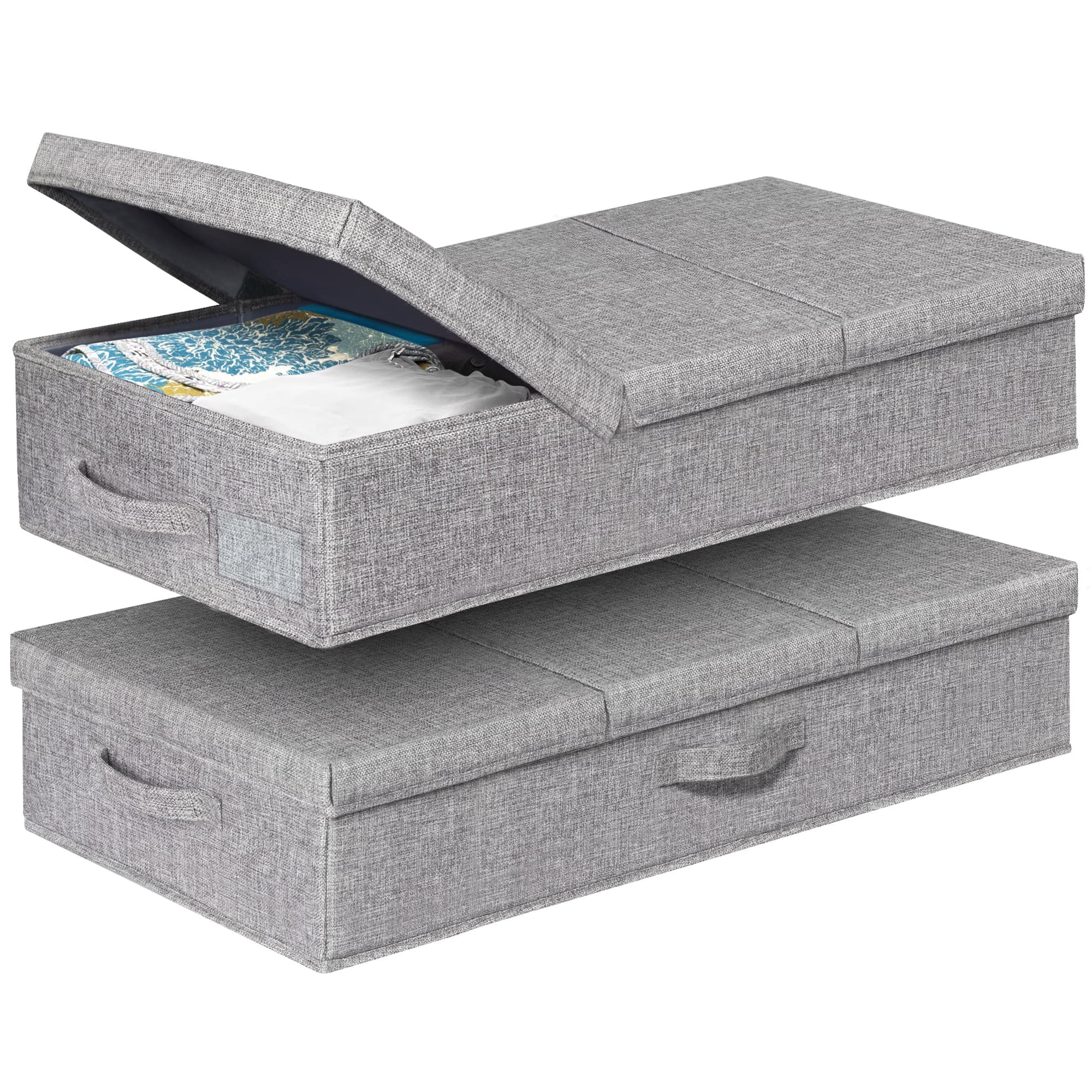 Punemi - Under Bed Storage Paquete De 2 Recipientes Grandes Con Tapas