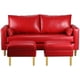thumbnail image 1 of Sofá Sky 3 Cuerpos Más 2 Pouf Pu Rojo, 1 of 5