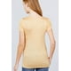 thumbnail image 3 of Saronite Camiseta Básica de Manga Corta con Cuello Redondo y Bolsillo, Color Amarillo Perla (para Mujer), 3 of 4