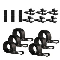 Magideal - Kit De Fijación De Carrete De Cobertura Solar De 6 Piezas, Correas De Carrete, 6 Clips Con Ganchos, 6 Cierre Táctil, Accesorios De Correas De Cubierta