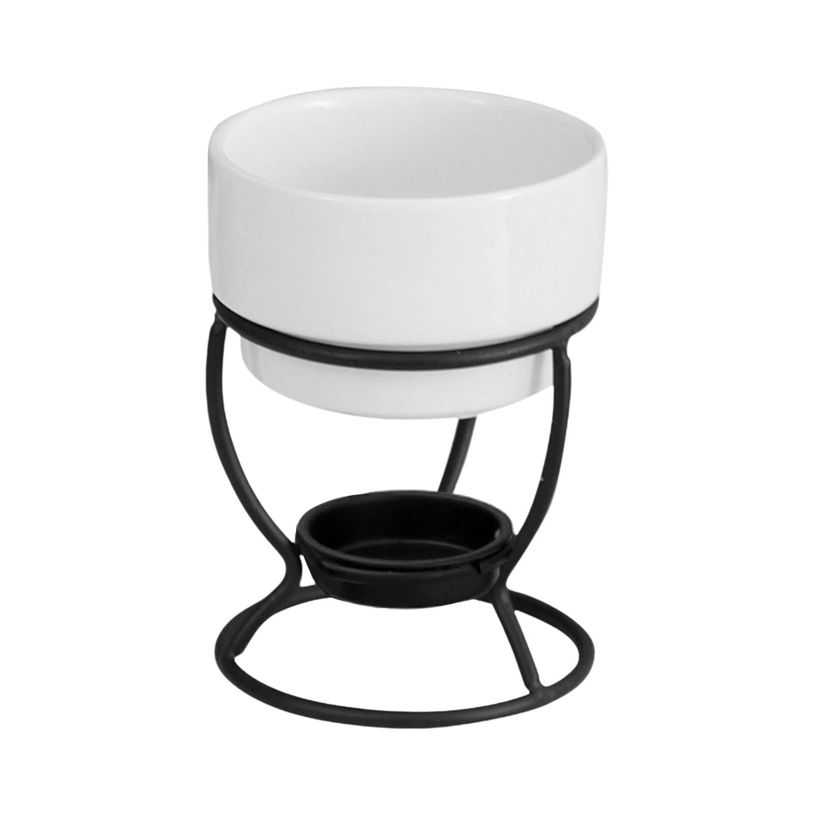 Bothyi - Olla Para Fondue De Chocolate, Hogar, Queso, Aniversario, Té Ligero, Crisol De Porcelana, Blanco