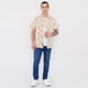 thumbnail image 4 of Camisa Hombre Cotton Full Print Beige Corona, 4 of 5