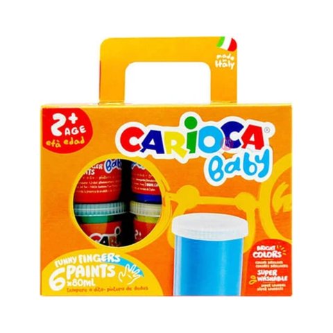 Temperas Para Pintar Con Dedos 6 Colores Carioca - Ps