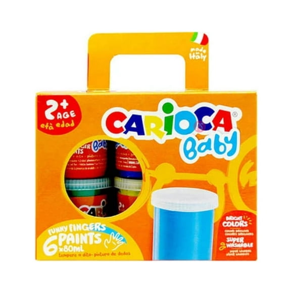 Temperas Para Pintar Con Dedos 6 Colores Carioca - PS