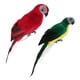 thumbnail image 1 of 2pcs Realista Guacamayo Loro Pluma Artificial Pájaro Animal Juguetes Rojo Y Verde, 1 of 5