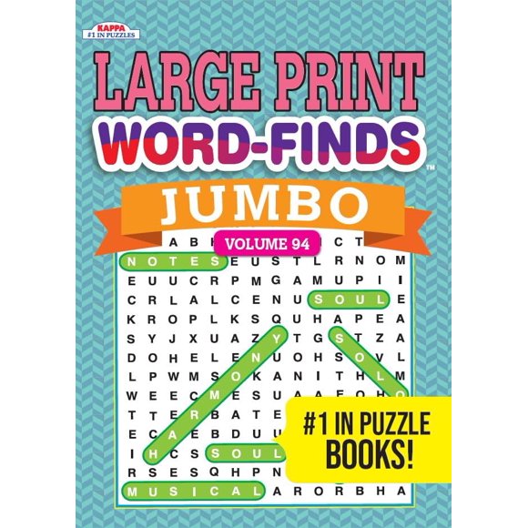 Libro de Sopa de Letras Kappa Books Publishers – Formato Extra Grande