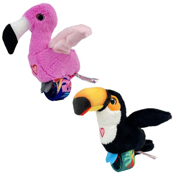 Figura de juguete Happy Yappers Tucán y Flamenco – Pack de 2