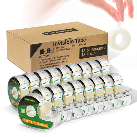 Cinta Tafomega 18 rollos 1,8 cm × 20 m – Escribible y Esmerilada