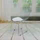 thumbnail image 3 of Silla de comedor Mod Made Made Med Century, moderna, alambre cromado, blanco, 3 of 3