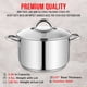 thumbnail image 3 of Olla Stockpot Bakken-Swiss Deluxe de acero inoxidable de 5 litros con tapa, 3 of 7