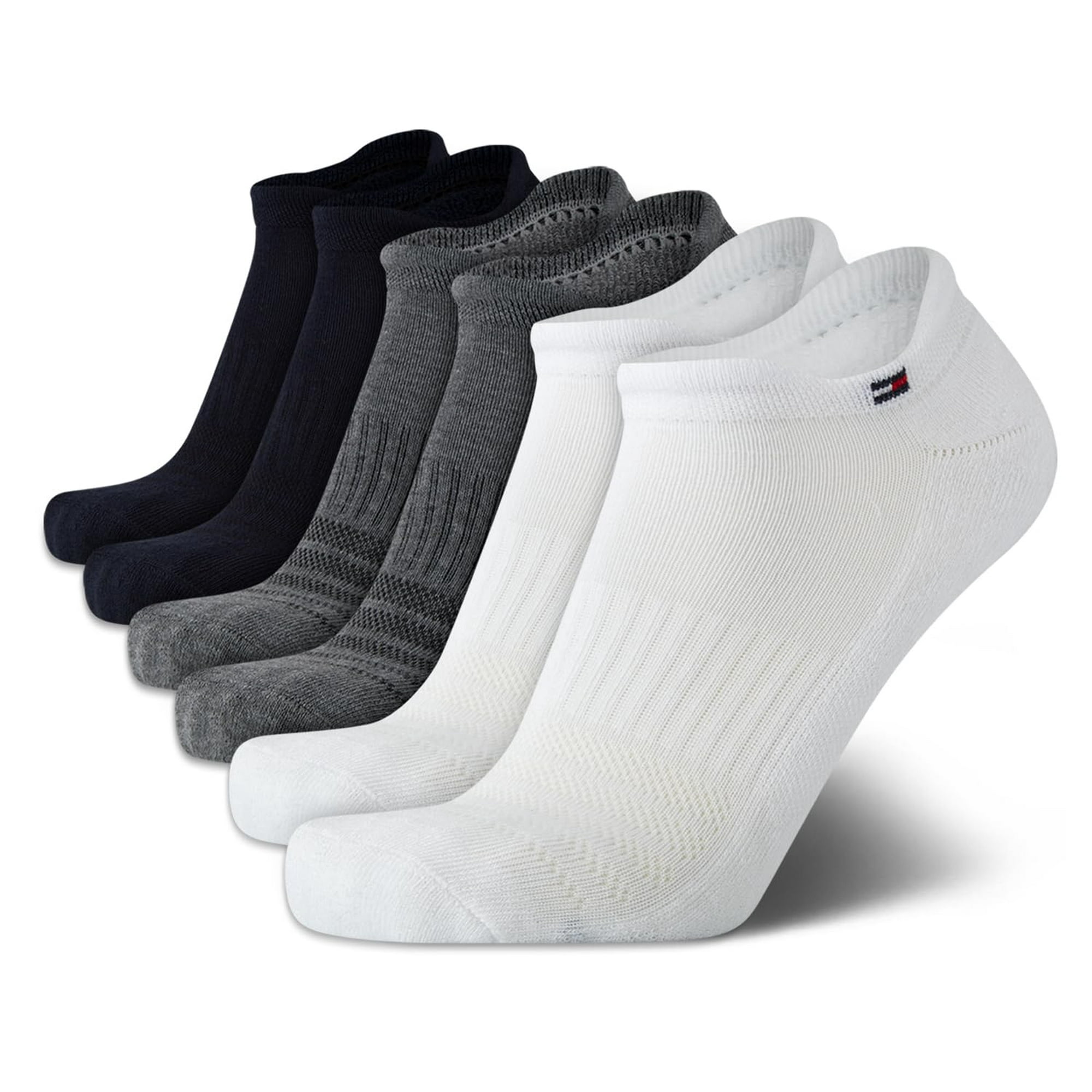 Calcetines Tommy Hilfiger Low Cut Tab, Paquete De 6, Para Hombre, Tallas 7-12