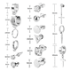 thumbnail image 3 of 15 Pares Aros Aretes Pendientes Hombre Negro Plateado, 3 of 7