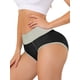 thumbnail image 4 of INSPIRE CHIC Ropa interior femenina de cintura alta con control de abdomen, braga de bloques de color negro M, 4 of 4