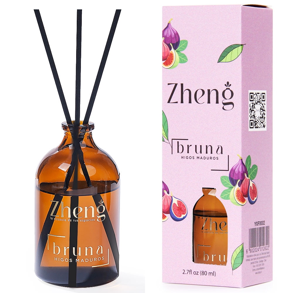Difusores De Varillas Zheng Bruna Serie 80 Ml Aromas Ambienta Higos Maduros Aromatizador