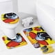 thumbnail image 4 of Freakazoid-theme 4-Piece Shower Curtain Set with Rugs, Waterproof Bathroom Decor Set Includes Bath Mat, U-Shaped Rug, Toilet Lid Cover and Curtain with Hooks, 4 of 6
