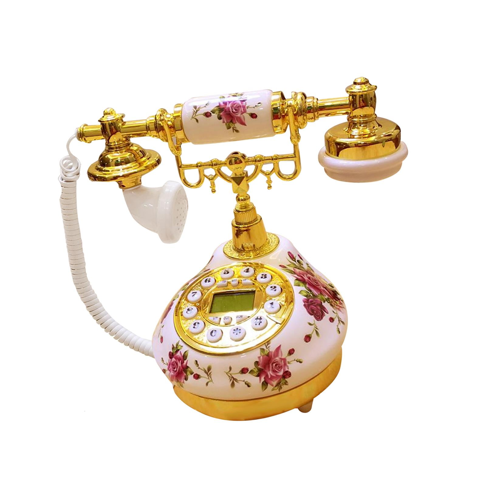 Magideal - Pulsador De Marcación, Teléfono Fijo, Teléfono Vintage, Botón Manos Libres Antiguo, Botón De Configuración De Mesa De Escritorio, Teléfono De Cerámica