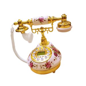 Magideal - Pulsador De Marcación, Teléfono Fijo, Teléfono Vintage, Botón Manos Libres Antiguo, Botón De Configuración De Mesa De Escritorio, Teléfono De Cerámica