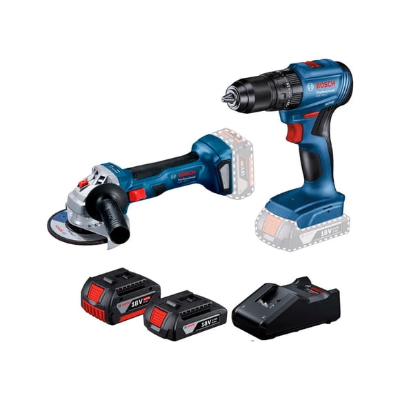 Kit Bosch Taladro GSB 185-li + Esmeril GWS 180-li 18v Brushless