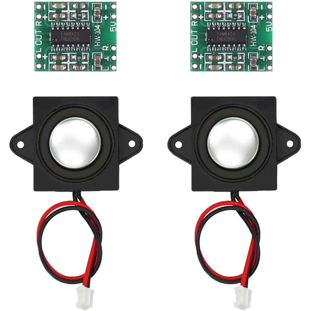 Amplificador Digital Pam8403 3w 5v 2pcs Con Parlantes 8ohm