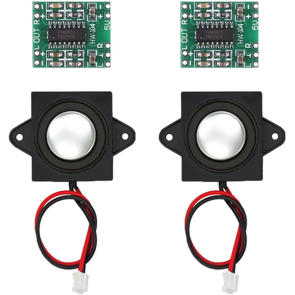 Amplificador Digital PAM8403 3W 5V 2PCS con Parlantes 8Ohm