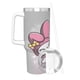 thumbnail image 3 of My Melody Vaso aislado de acero inoxidable con asa, diseño temático, regalo para familia, amigos y fans; incluye pajita y encaja en el portavasos estándar, 40 oz, 3 of 6