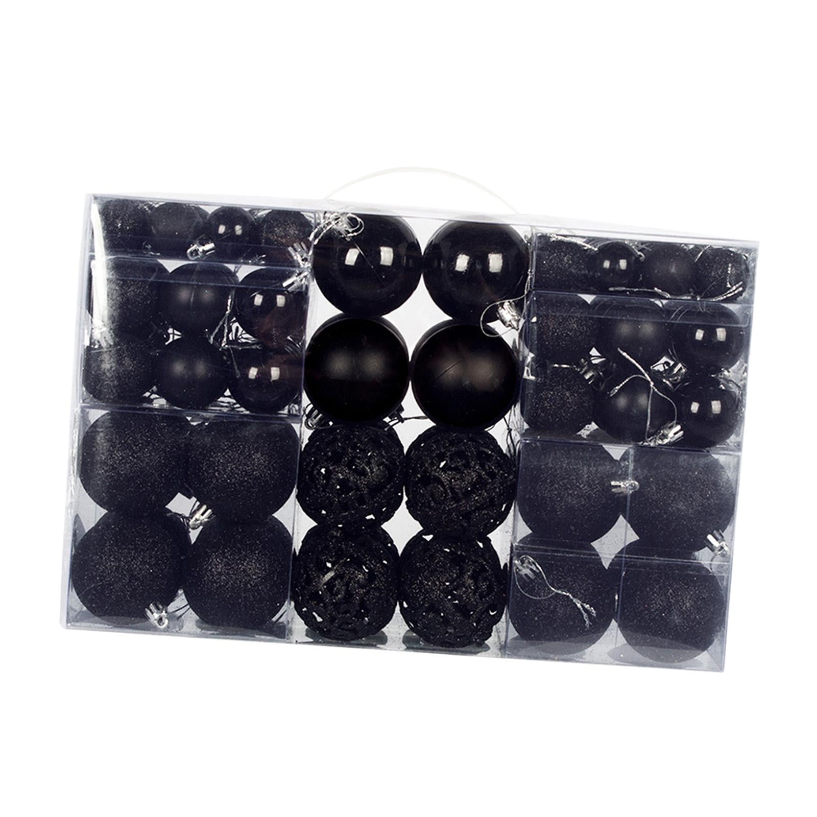 Bothyi - 100 Uds Adornos De Bolas De Navidad Colgantes De Navidad Para Aniversario Boda Festivo Negro