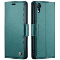 Caseme Tipo Cartera Iphone Xr Con Cierre Magnético, Rfid, Tarjetero, Soporte, Carga Inalámbrica