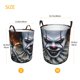 thumbnail image 5 of Pennywise Cesta de lavandería de gran capacidad redonda con asa, bolsa para ropa sucia plegable, almacenamiento para dormitorio, baño y lavadero 44x35 cm, 5 of 6