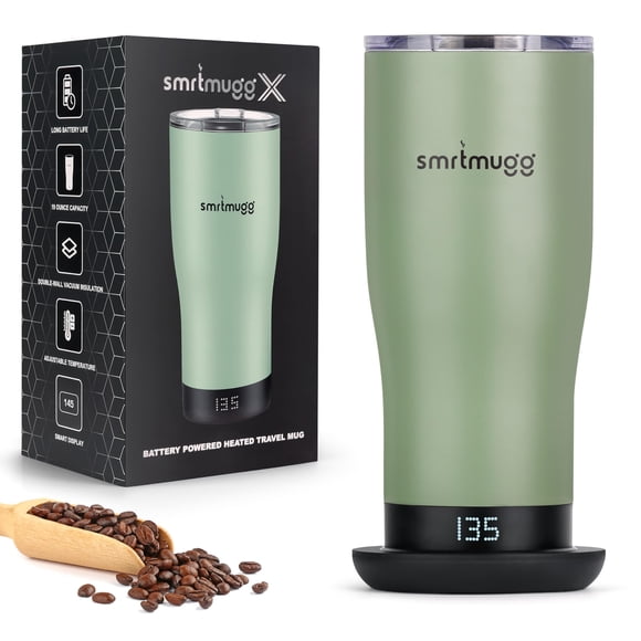 Taza de Café Calefactable SmrtMugg X 560 ml Batería 8h Pantalla LCD