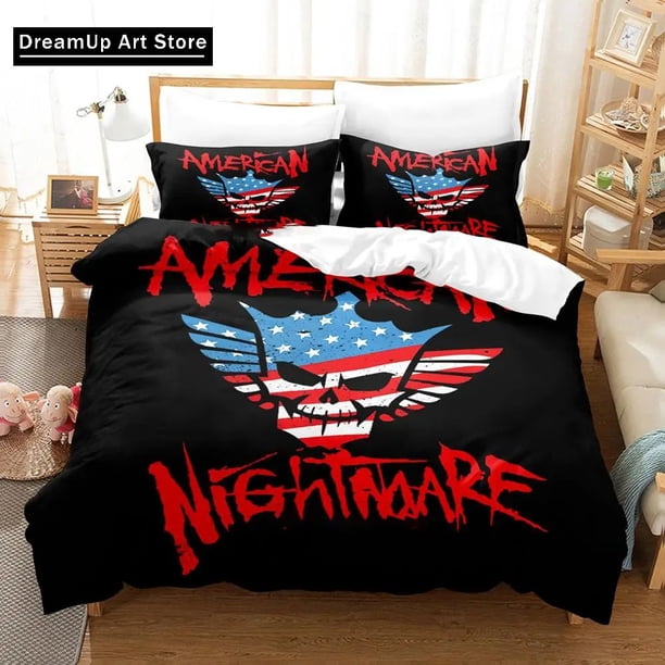 Cody Rhodes American Nightmare Bedding Set Boys Girls Duvet Cover Pillowcase Bed Kids Adult