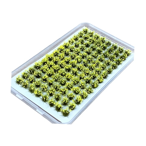 Magideal - Modelo De Mechones De Hierba En Miniatura De Racimo De Flores Artificiales Diy Para Modelo Arquitectónico, Modelo De Construcción, Paisaje, Decoración Amarillo Claro