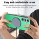 thumbnail image 2 of Magnetic Slim Case for Samsung Galaxy A34 with Camera Guard & Anti-Scratch Back Green, 2 of 6