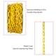 thumbnail image 4 of Cadena de seguridad de 30 m (98 pies), eslabones de plástico amarillo para control de multitudes en entornos industriales, alta visibilidad (6 mm de grosor), 4 of 7