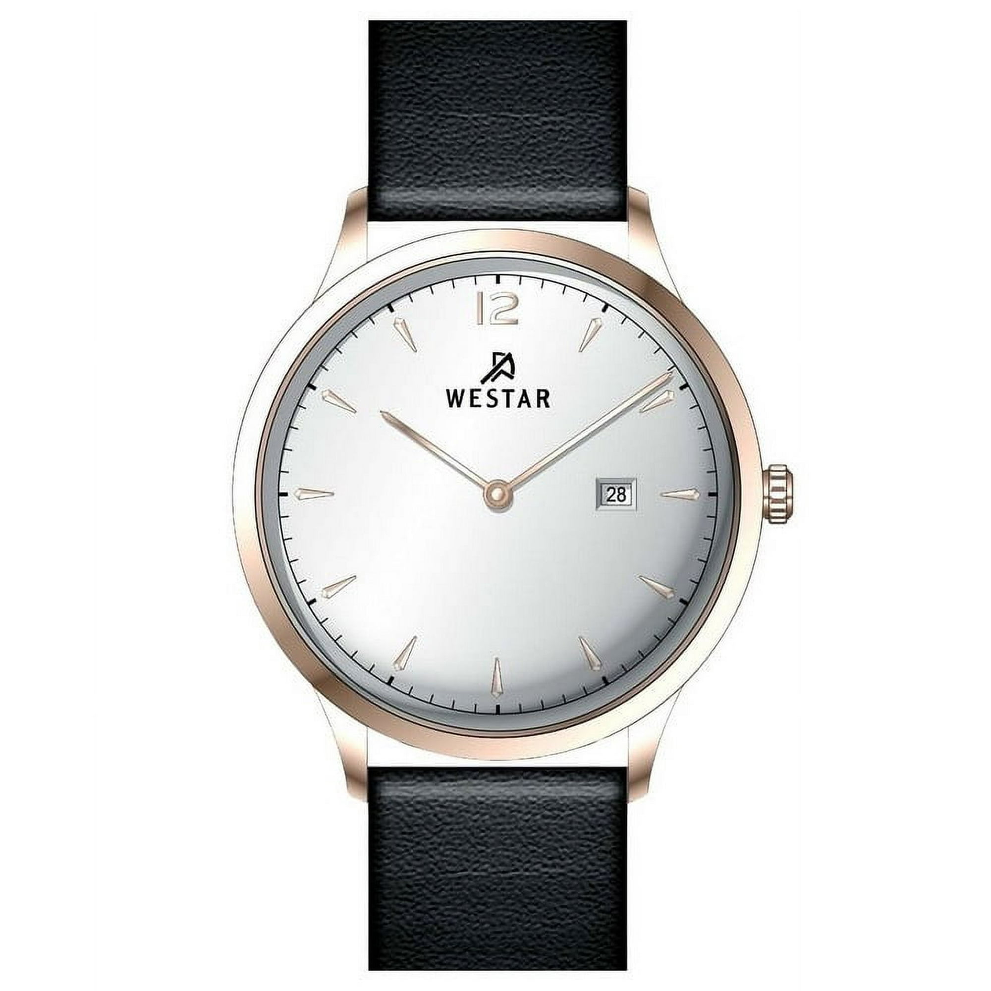 Westar - Reloj Profile Correa De Cuero Esfera Plateada Cuarzo 50217ppn607 Para Hombre
