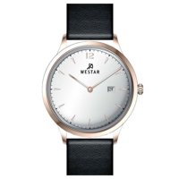 Westar - Reloj Profile Correa De Cuero Esfera Plateada Cuarzo 50217Ppn607 Para Hombre