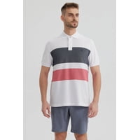 Fashionspark - Polera Hombre Franjas Horizontales Rojo