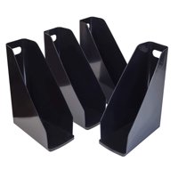 Set De 4 Archivadores Para Revistas Storex Negro Brillante 7X25X31 Cm