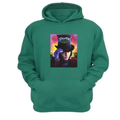 Genérico - Polerón Canguro Wonka Verde Aguamarina Talla M Unisex