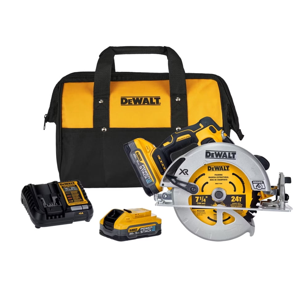 Kit Sierra Circular 7-1/4" Dewalt 20v+2 Bat Mod: Dcs570h2-b2