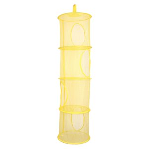 Magideal - Cesta De Almacenamiento De Juguetes Plegable Multifuncional, 4 Compartimentos, Malla Colgante, Organizador De Almacenamiento, Red Para Baño, Calcetine Amarillo