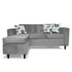 thumbnail image 3 of Seccional Intercambiable Roma Felpa Gris, 3 of 4