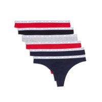 Pack De 6 Tangas De Algodón Con El Logotipo De Tommy Hilfiger Para Mujer