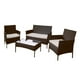 thumbnail image 1 of Set Juego De Terraza 4pcs Mesa Sillas Sillon Rattan Vincenzi, 1 of 14